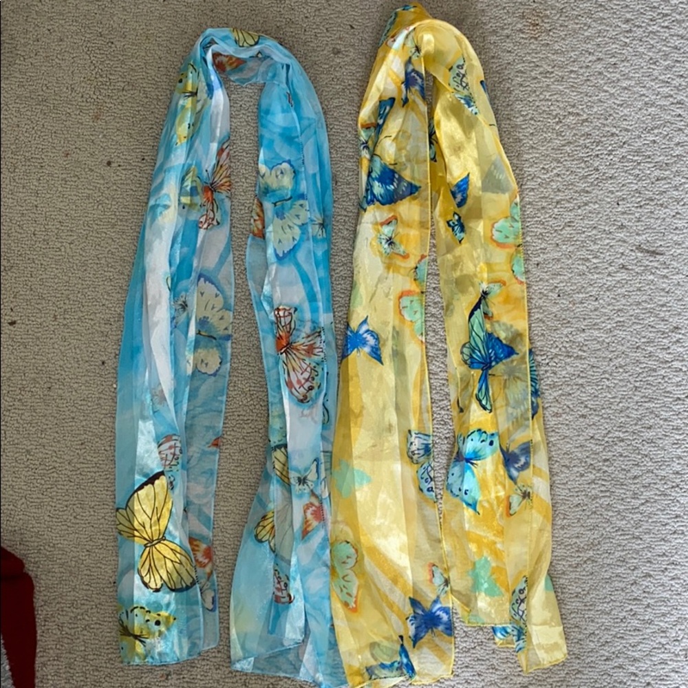 Butterfly scarves (set of 2, for hair or as belt!)